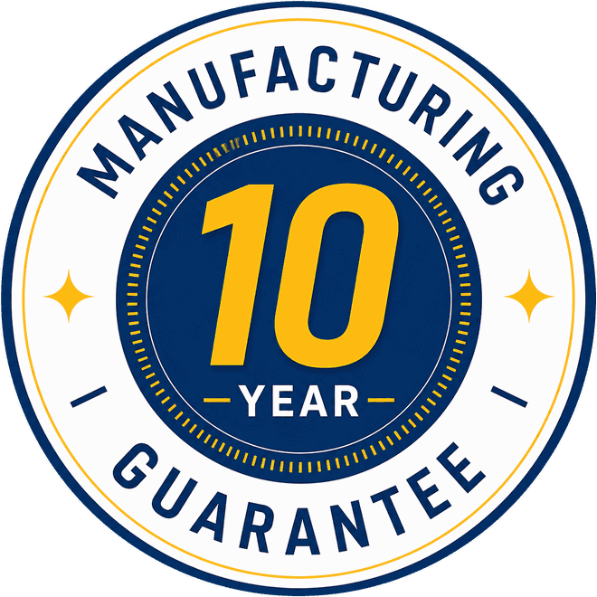 10 Year Manufacturing Guarantee